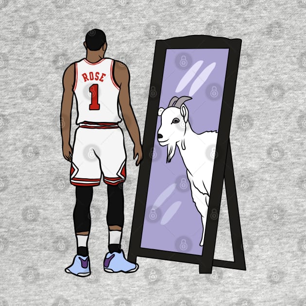 Derrick Rose Mirror GOAT by rattraptees